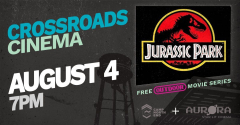 Crossroads Cinema (free outdoor movie series): Jurassic Park