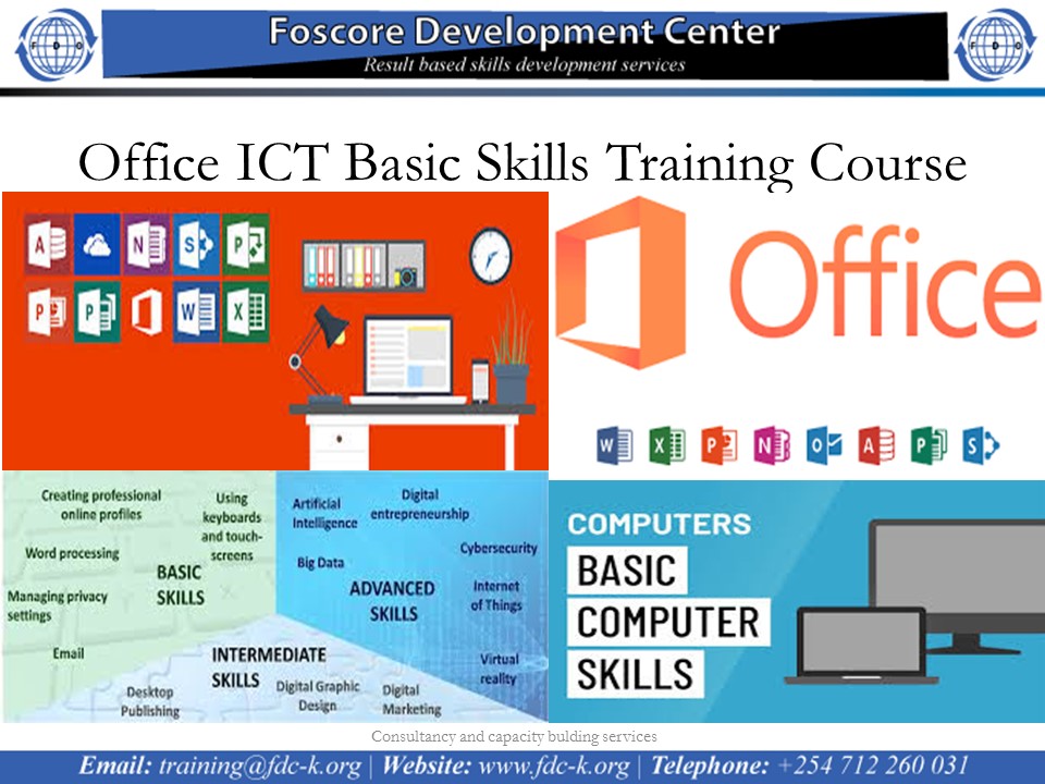 Office ICT Basic Skills Training Course, Mombasa city, Mombasa county,Mombasa,Kenya
