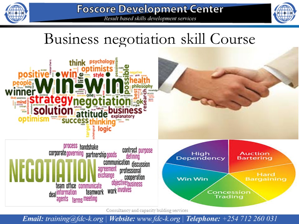 Business Negotiation Skill Course, Nairobi, Nairobi County,Nairobi,Kenya