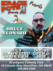 Comedian Bruce Leonard at Krackpots Comedy Club