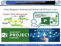Project Management Monitoring and Evaluation with MS Projects Course