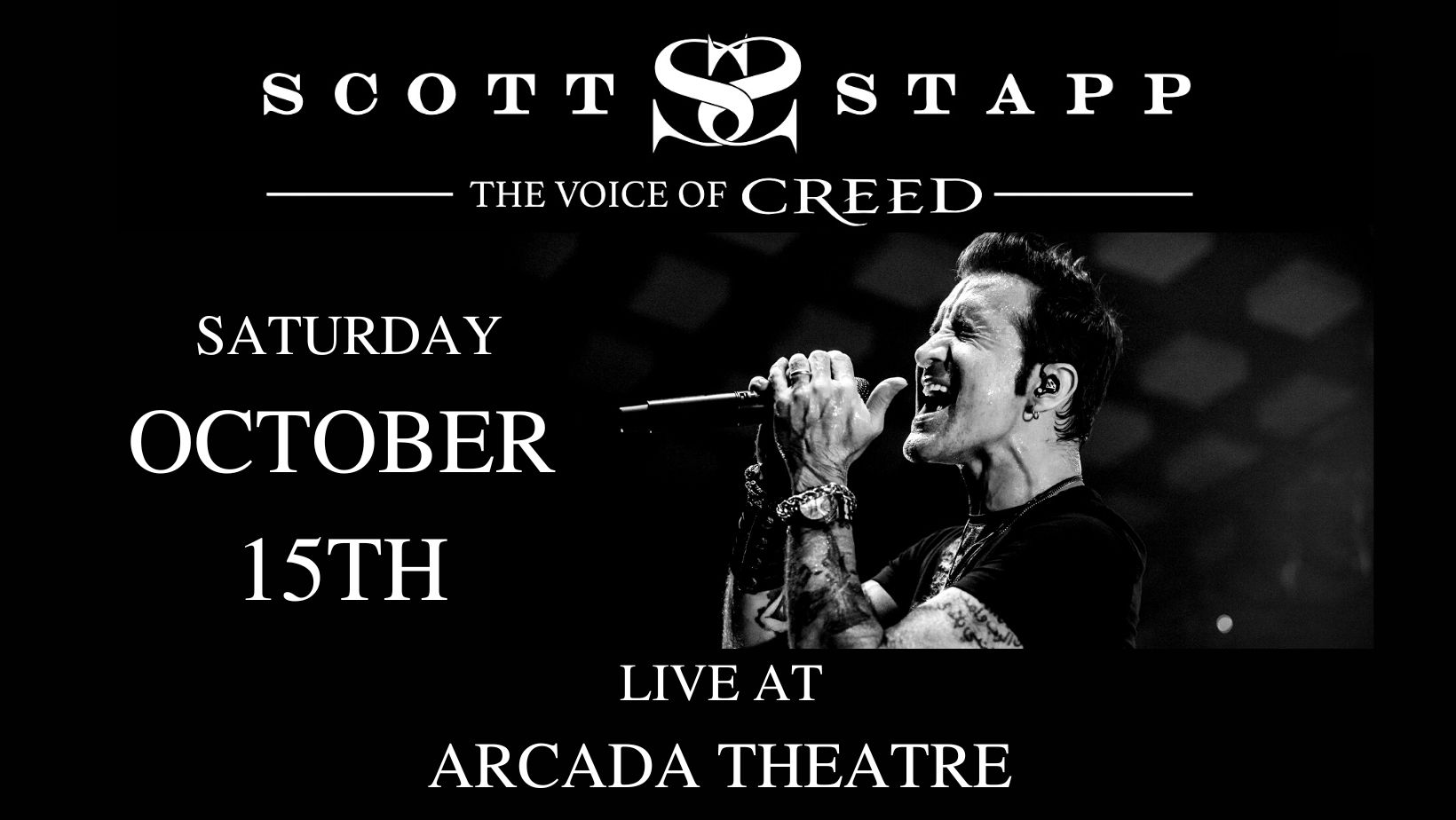 Scott Stapp Voice of Creed Live at The Arcada Theatre, Saint Charles- Saturday, October 15th, St. Charles, Illinois, United States
