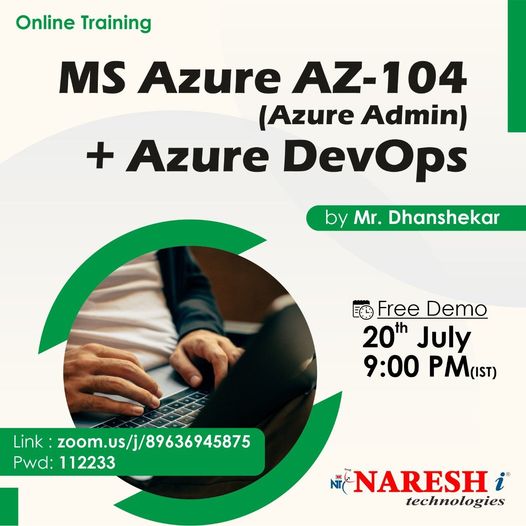 Free Demo on MS Azure AZ-104+ Azure DevOps Training in NareshIT, Online Event