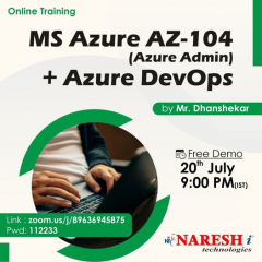 Free Demo on MS Azure AZ-104+ Azure DevOps Training in NareshIT
