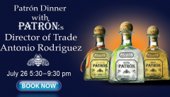 Patron Tequila-Paired Dinner with Patron's Antonio Rodriguez