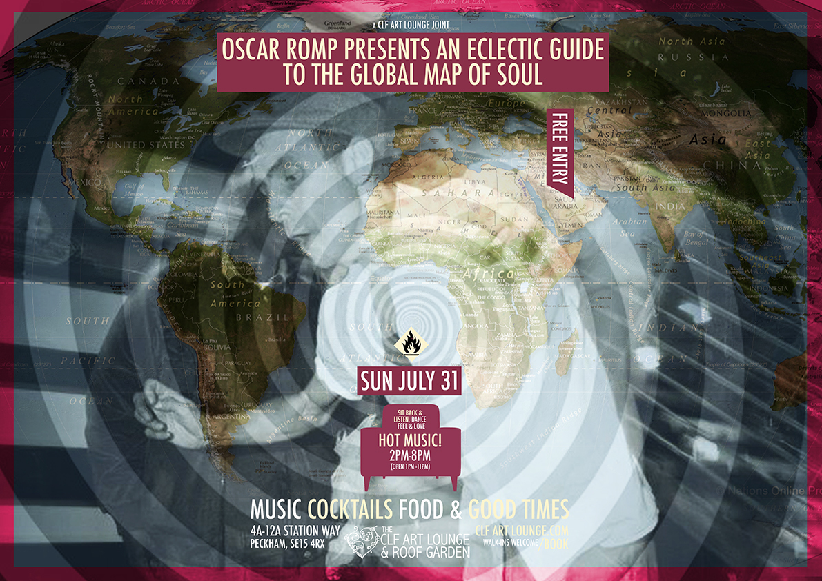 Oscar Romp presents An Eclectic Guide To The Global Map Of Soul, Free Entry, London, United Kingdom