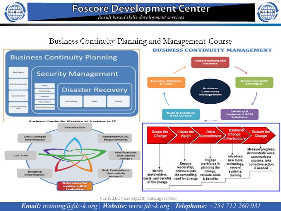 Business Continuity Planning and Management Course, Nairobi, Nairobi County,Nairobi,Kenya