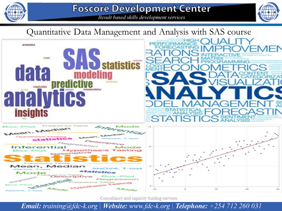 Quantitative Data Management and Analysis with SAS 1, Nairobi, Nairobi County,Nairobi,Kenya