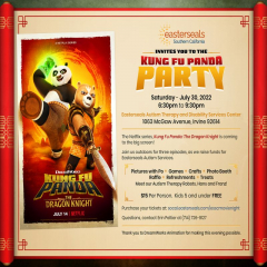 Kung Fu Panda Party: Screening and Easterseals Autism Therapy Services Fundraiser July 30th, Irvine