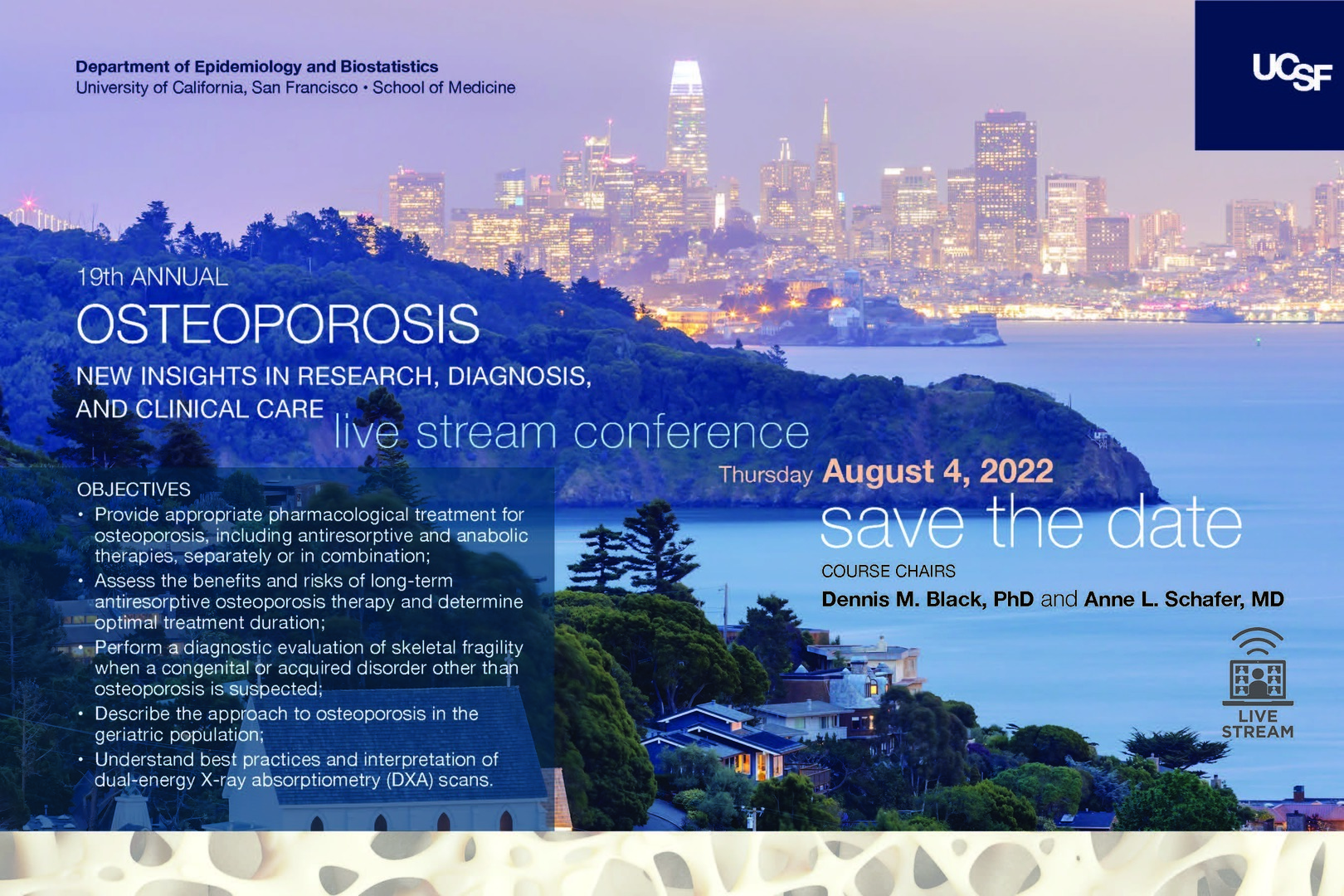 19th Annual UCSF Osteoporosis: New Insights in Research, Diagnosis, and Clinic Care, Online Event