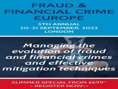 Fraud and Financial Crime Summit in London on September 20-21