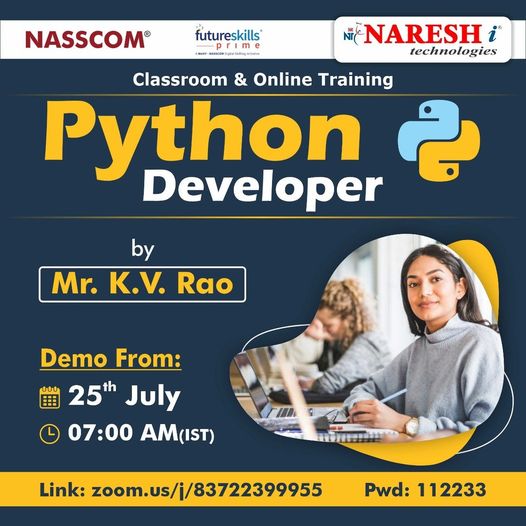 Attend Free Demo On Python by Mr. K.V Rao., Online Event