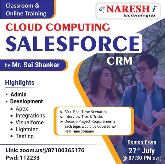 Attend Free Demo On Salesforce CRM by Mr. Sai Shankar., Online Event