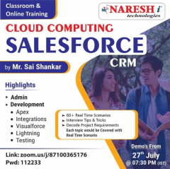 Attend Free Demo On Salesforce CRM by Mr. Sai Shankar.