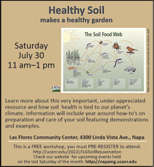 Master Gardeners Workshop on Soil: Rejuvenating and Maintaining Healthy Soil.