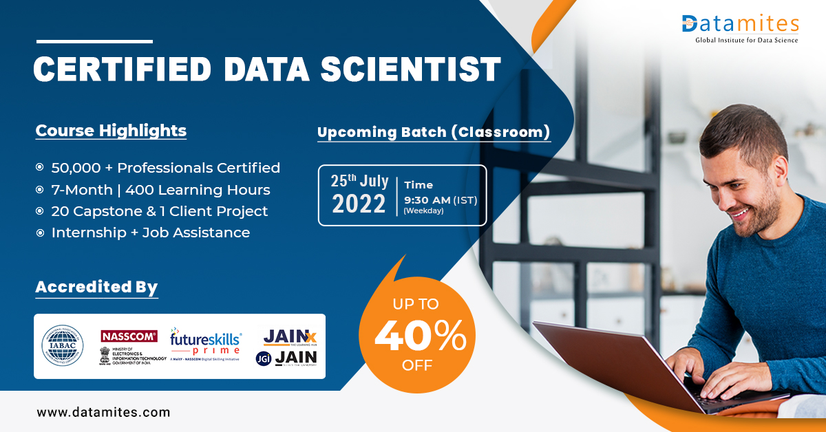 Data Science Classroom Certification in Hyderabad - July'22, Online Event