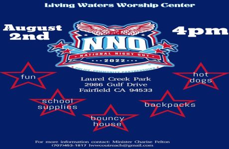 National Night Out and Back to School Giveaway, Fairfield, California, United States