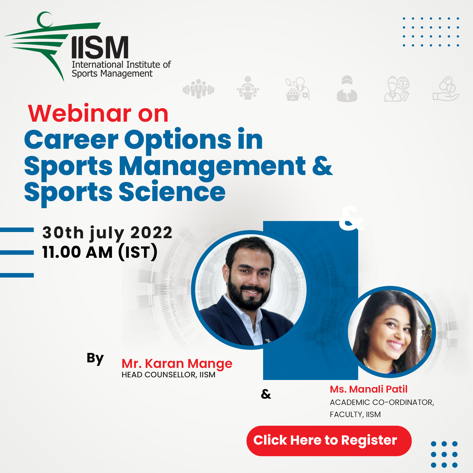 Attend Webinar on 'Career Options in Sports Management and Sports Science' by IISM, Online Event