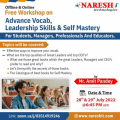 Free Workshop On Advance Vocab, Leadership Skills & Self Mastery