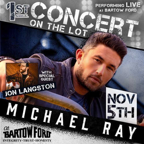 The Concert on the Lot: Michael Ray Performs Live at Bartow Ford--Nov. 5, Bartow, Florida, United States