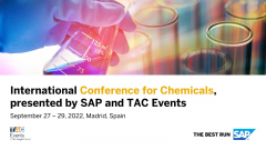 International Conference for Chemicals, presented by SAP and TAC Events