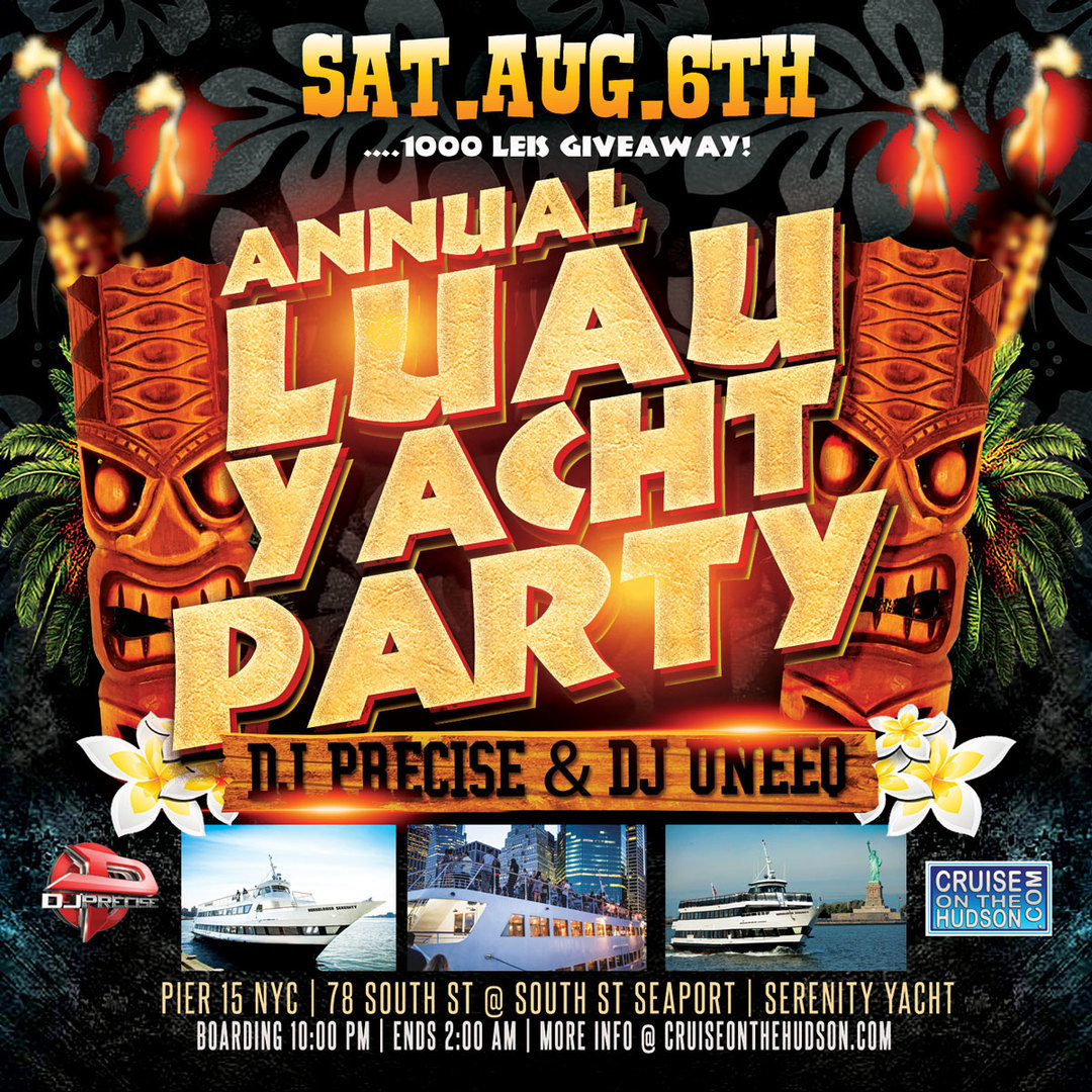 Say Aloha to Summer on the Luau Yacht Party Dance Cruise NYC Boat Party South Street Seaport NYC 202, New York, United States