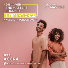 DISCOVER THE MASTER’S JOURNEY! MEET TOP INTERNATIONAL BUSINESS SCHOOLS ON 2nd SEPTEMBER IN ACCRA.