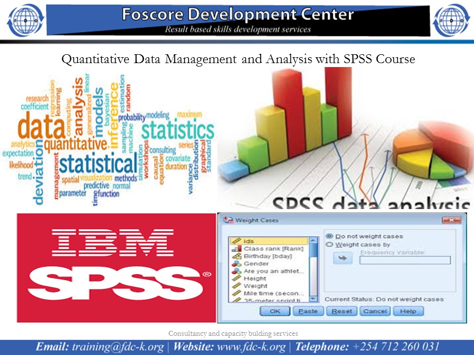 Quantitative Data Management and Analysis with SPSS course, Mombasa city, Mombasa county,Mombasa,Kenya
