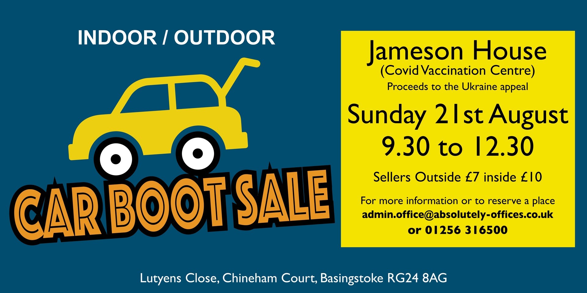 Charity Indoor/Outdoor Car Boot Sale, Basingstoke, England, United Kingdom