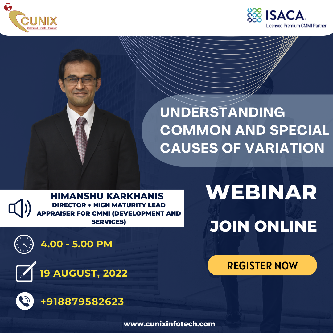 Webinar on Understanding Common and Special Causes of Variation, Online Event