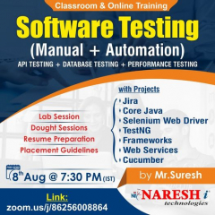 Attend Free Demo On Software Testing By Mr. Suresh