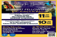 Restoring the Branches Ministry Weekly Shabbat Fellowship