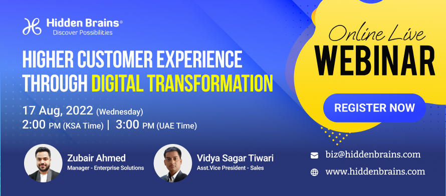 Webinar on Higher Customer Experience Through Digital Transformation, Online Event