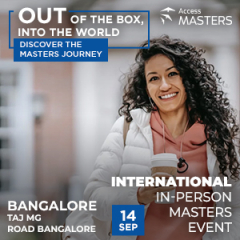 IT IS TIME TO START YOUR INTERNATIONAL JOURNEY! STUDY ABROAD AND GET HIRED WITHIN 3 MONTHS OF GRADUATION! ATTEND THE OFFLINE MASTERS EVENT IN BANGALORE.