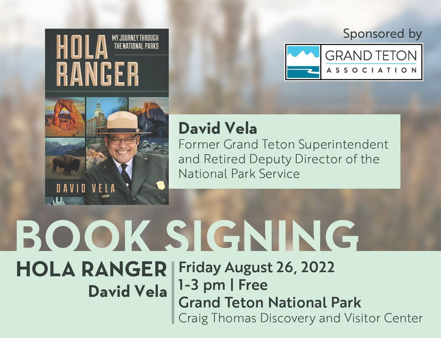 David Vela Book Signing, Moose, Wyoming, United States
