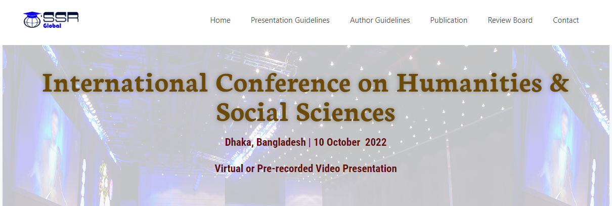 [Virtual] International Conference on International Conference on Humanities & Social Sciences, Online Event