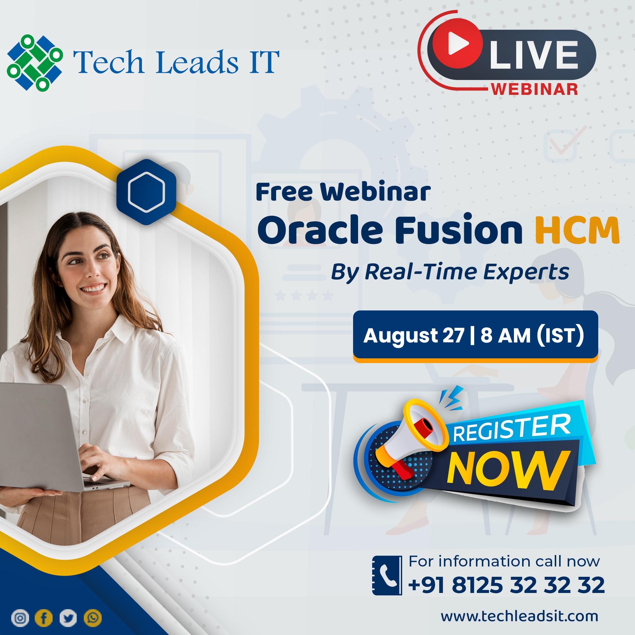 Oracle Fusion HCM Training Free Webinar, Online Event