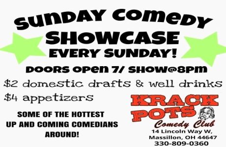 Sunday FREE Comedy Showcase at Krackpots Comedy Club, Massillon, Ohio, United States