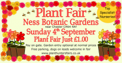 Plant Hunters' Fair at Ness Botanic Gardens on Sunday 4th September