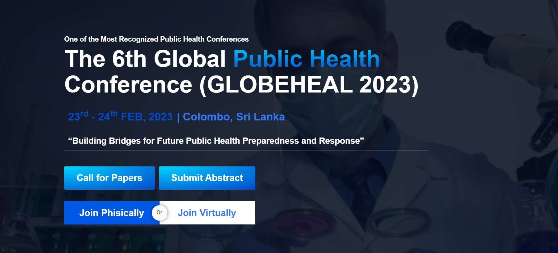 The 6th Global Public Health Conference 2023, Colombo, Sri Lanka