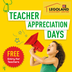 Teacher Appreciation Days are at LEGOLAND Discovery Center from August 27-September 11!