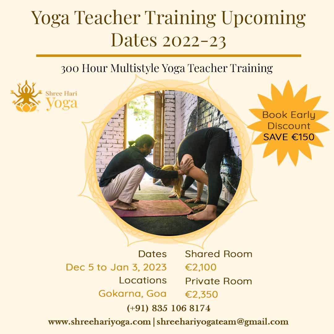 300 Hour Multistyle Yoga Teacher Training, Gokarn, Goa, India