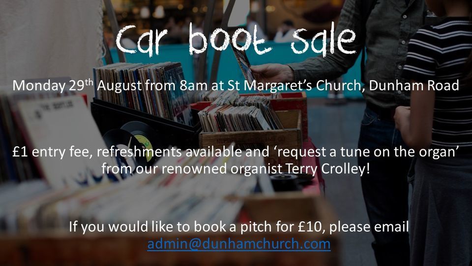 ST MARGARETS CAR BOOT SALE, Greater Manchester, England, United Kingdom