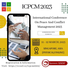 International Conference On Peace And Conflict Management 2023
