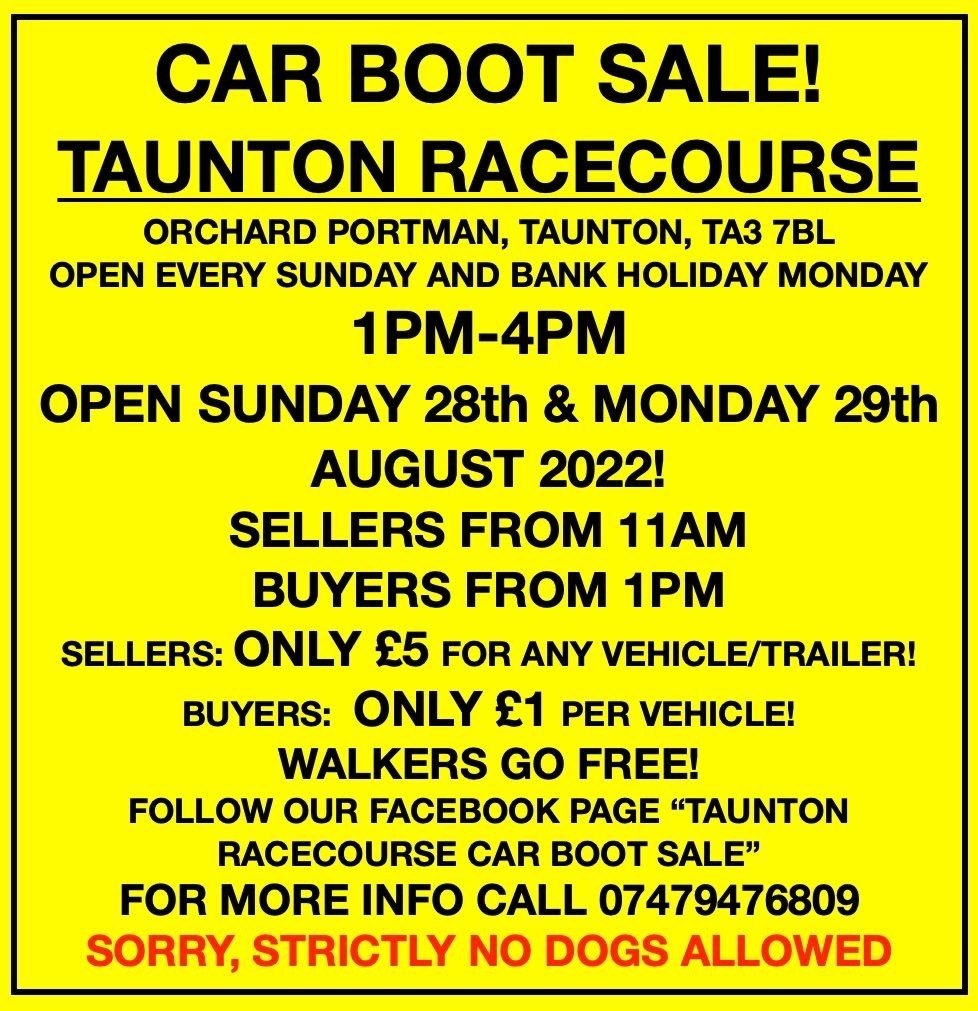Car Boot Sale Bank Holiday Special @ Taunton Racecourse, Somerset, England, United Kingdom