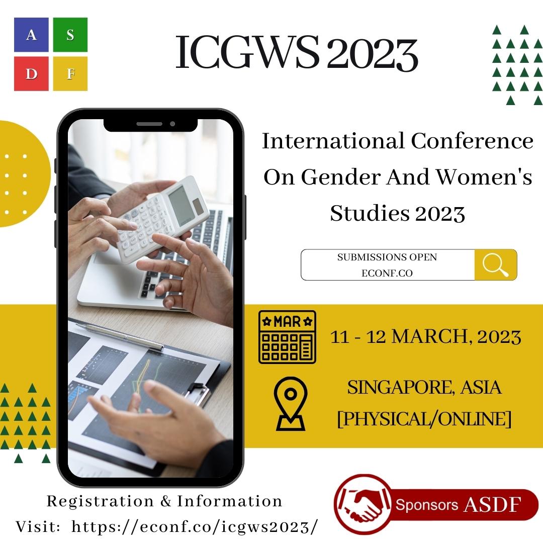 International Conference On Gender And Women's Studies 2023, Singapore