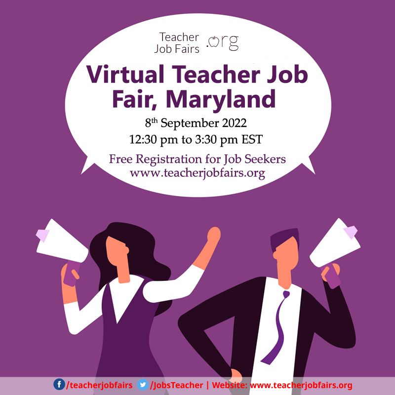Maryland Virtual Teacher Job Fair, Online Event