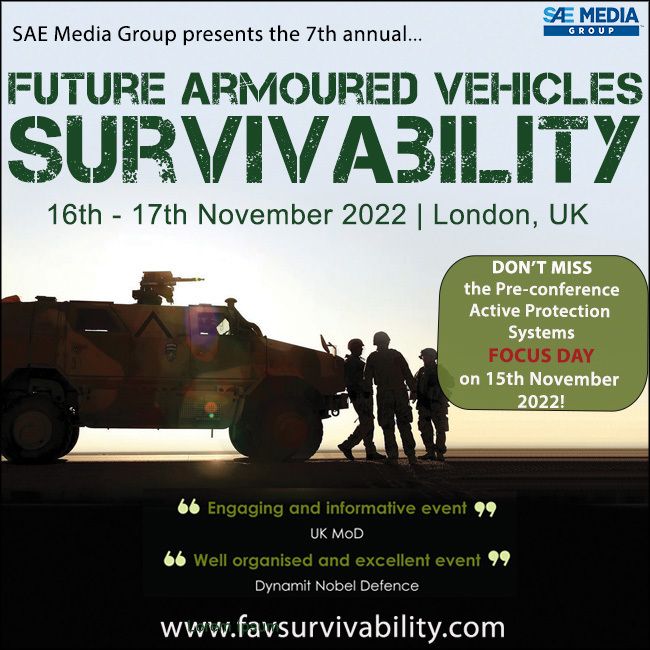 Future Armoured Vehicles Survivability 2022, London, England, United Kingdom
