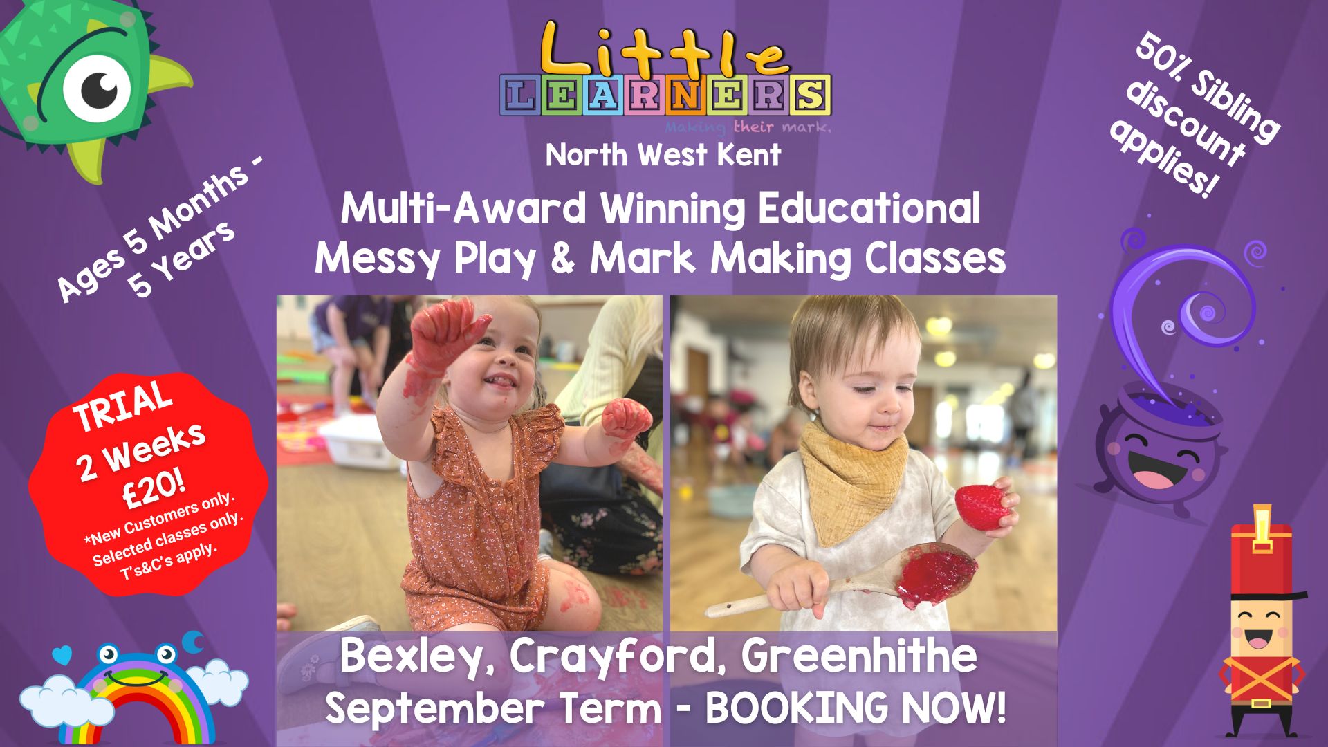 Little Learners Educational Messy Play and Mark Making Classes - Ages 5 mths - 5 years, Bexley, England, United Kingdom