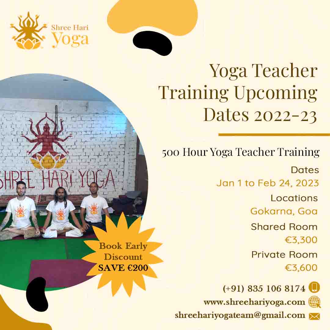 500 Hour Yoga Teacher Training, Gokarn, Goa, India